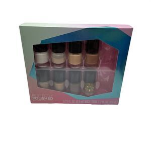 Target Perfectly Polished Nude & Naturals Nail Polish Set w/ Gold Stars 8 pieces